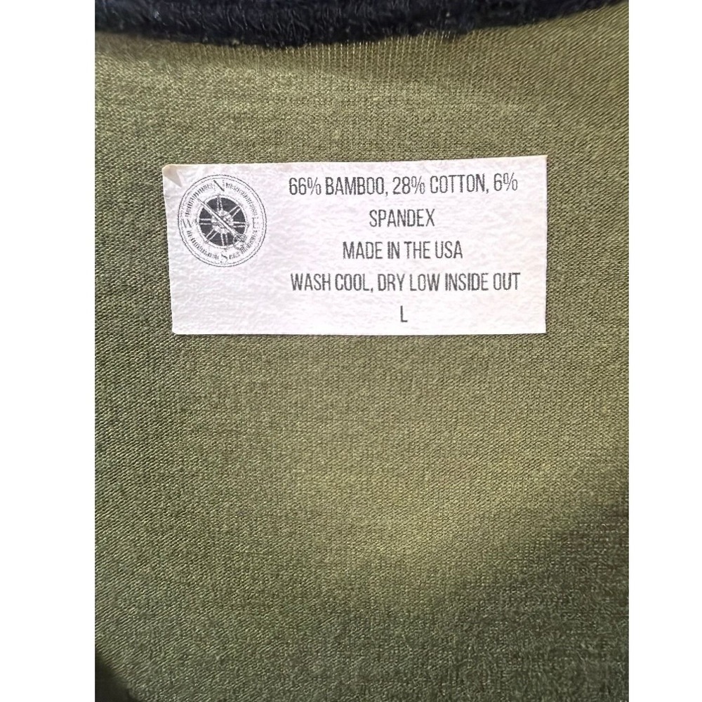Made USA Bamboo Cotton TankTop Women Large Olive Green Sleeveless Stretch Casual - Picture 2 of 4